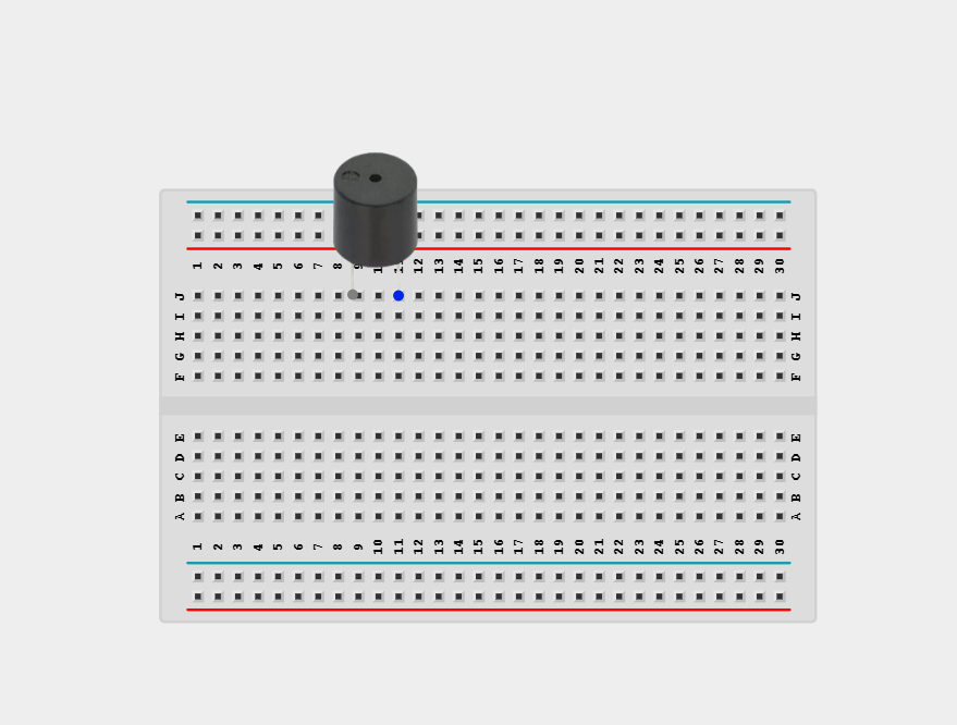 Component on breadboard
