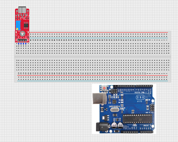 Mount the Sound Sensor on the Breadboard