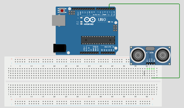 Buzzer fixed on breadboard
