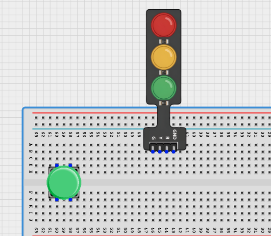 PushButton fixed on breadboard