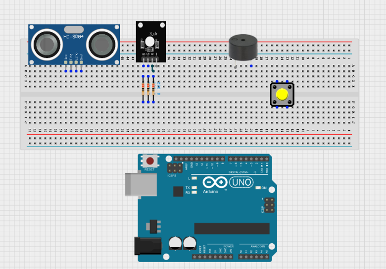 Mount the ultrasonic Sensor on the Breadboard