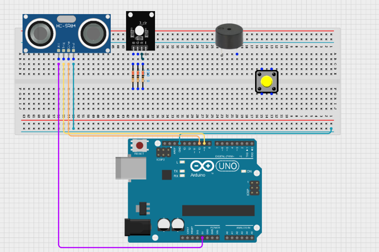 Mount the ultrasonic Sensor on the Breadboard