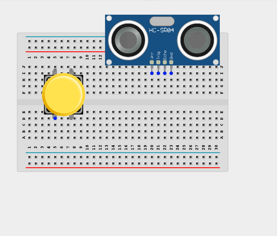 Components on breadboard