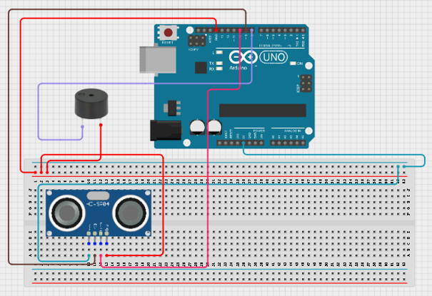 Mount the ultrasonic Sensor on the Breadboard